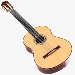 Detailed Acoustic Guitar 3D model
