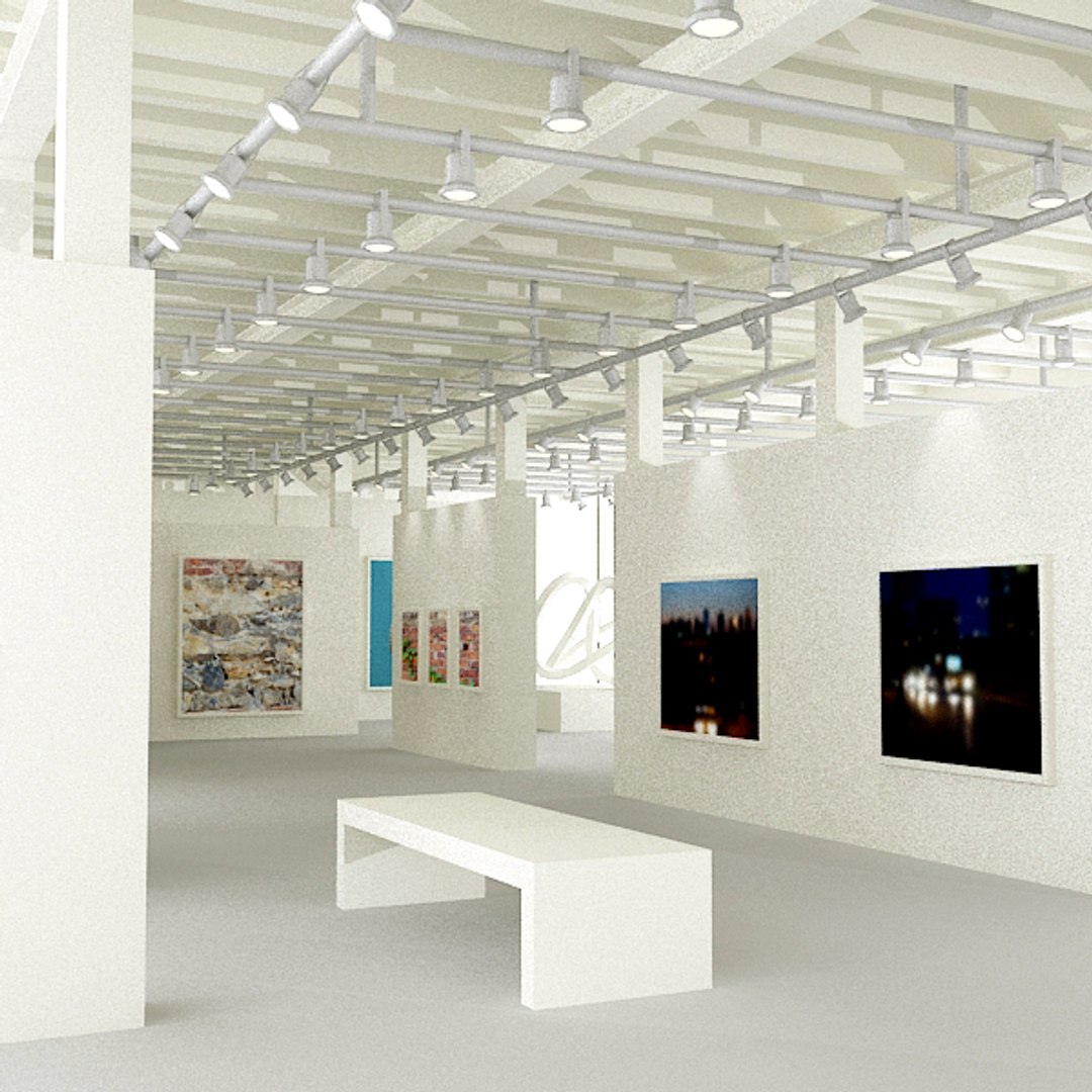 3d Art Gallery Interior