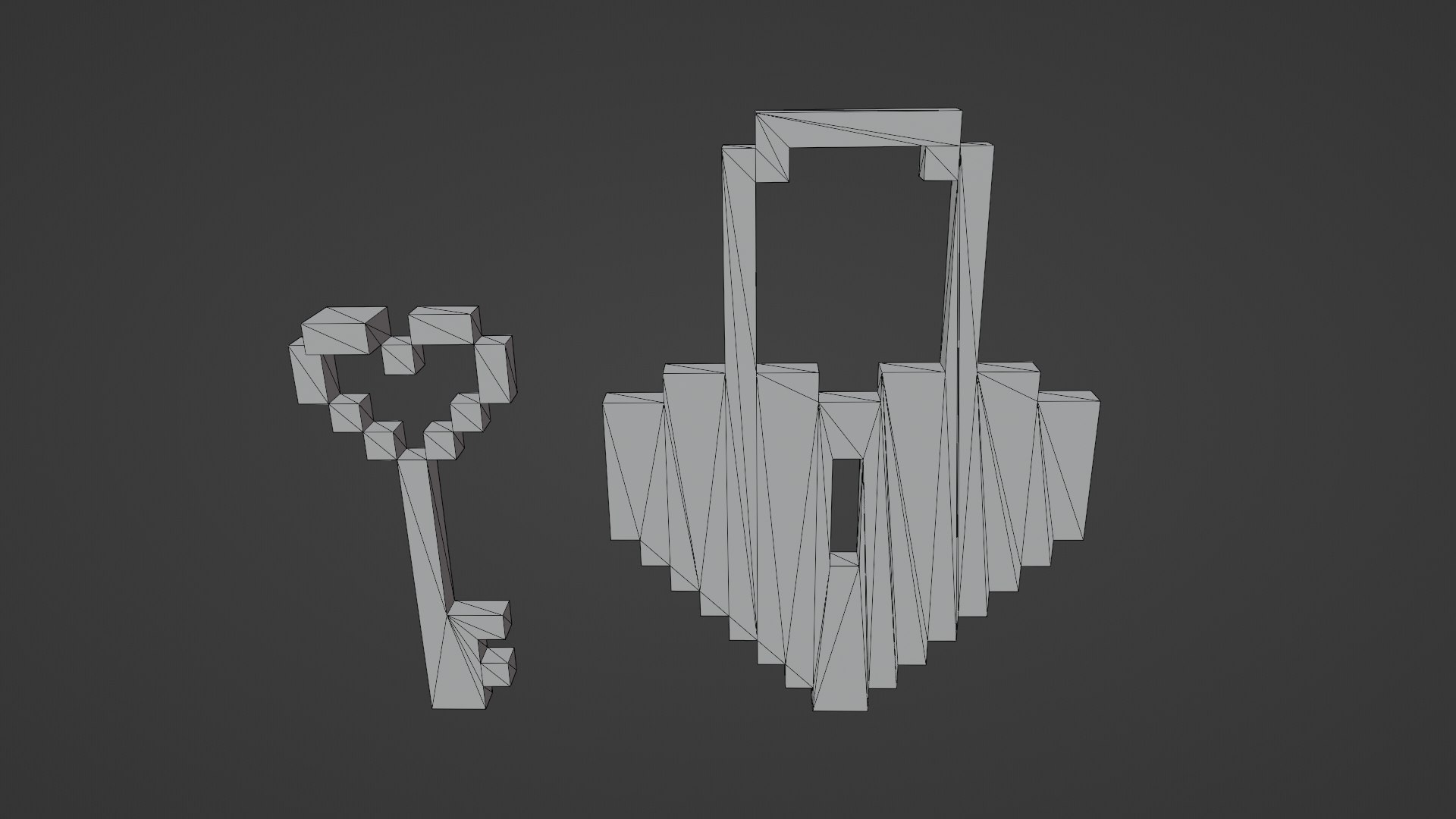 3D Voxel Heart Key Model - TurboSquid 1946523