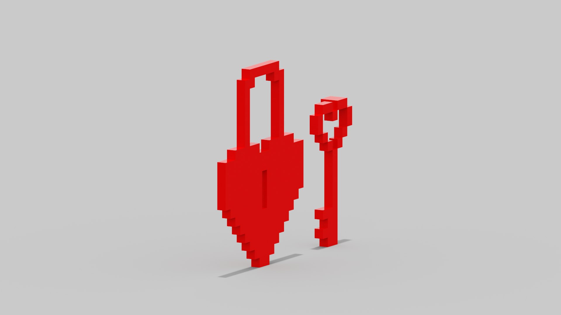 3D Voxel Heart Key Model - TurboSquid 1946523
