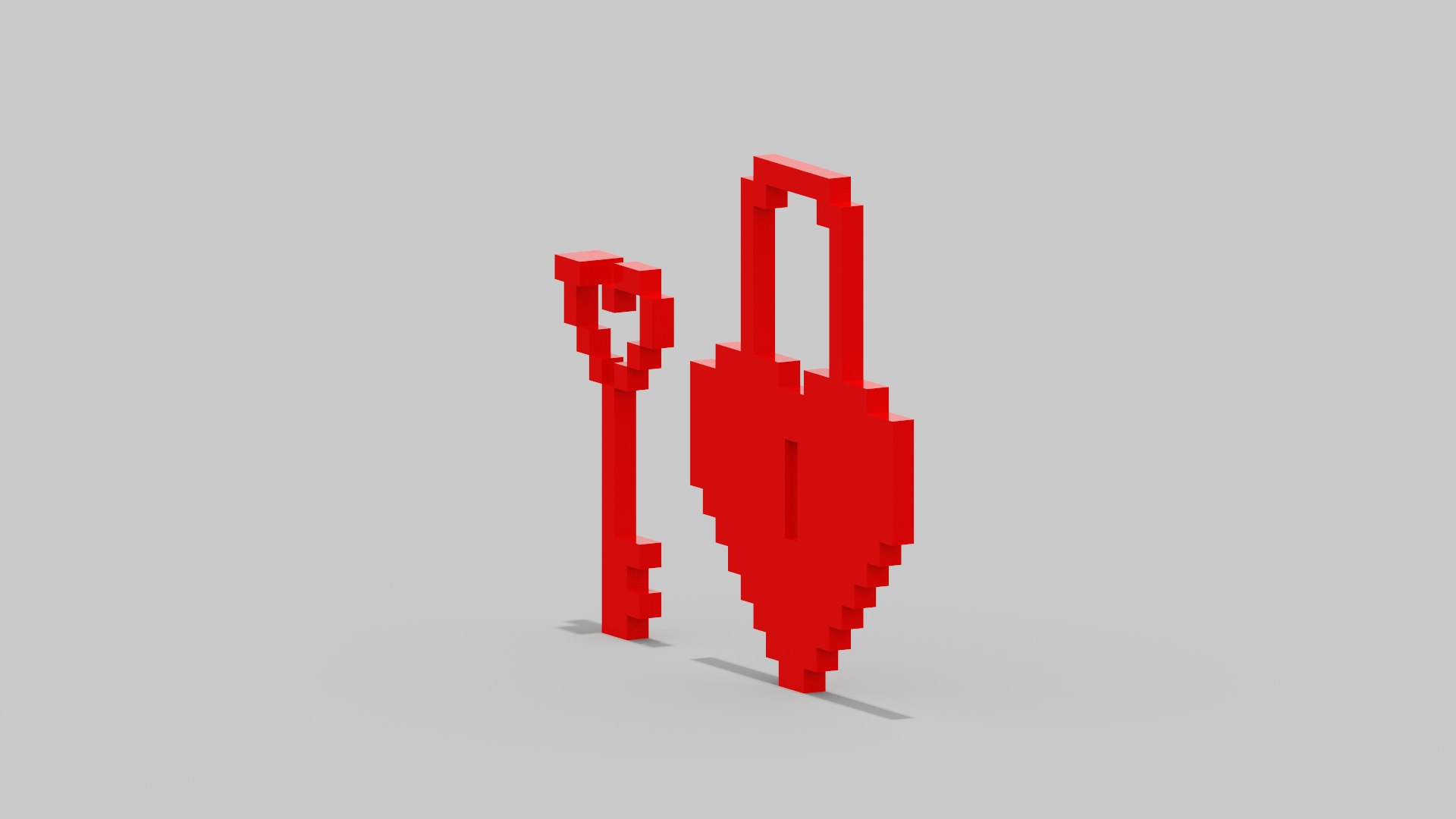 3D Voxel Heart Key Model - TurboSquid 1946523