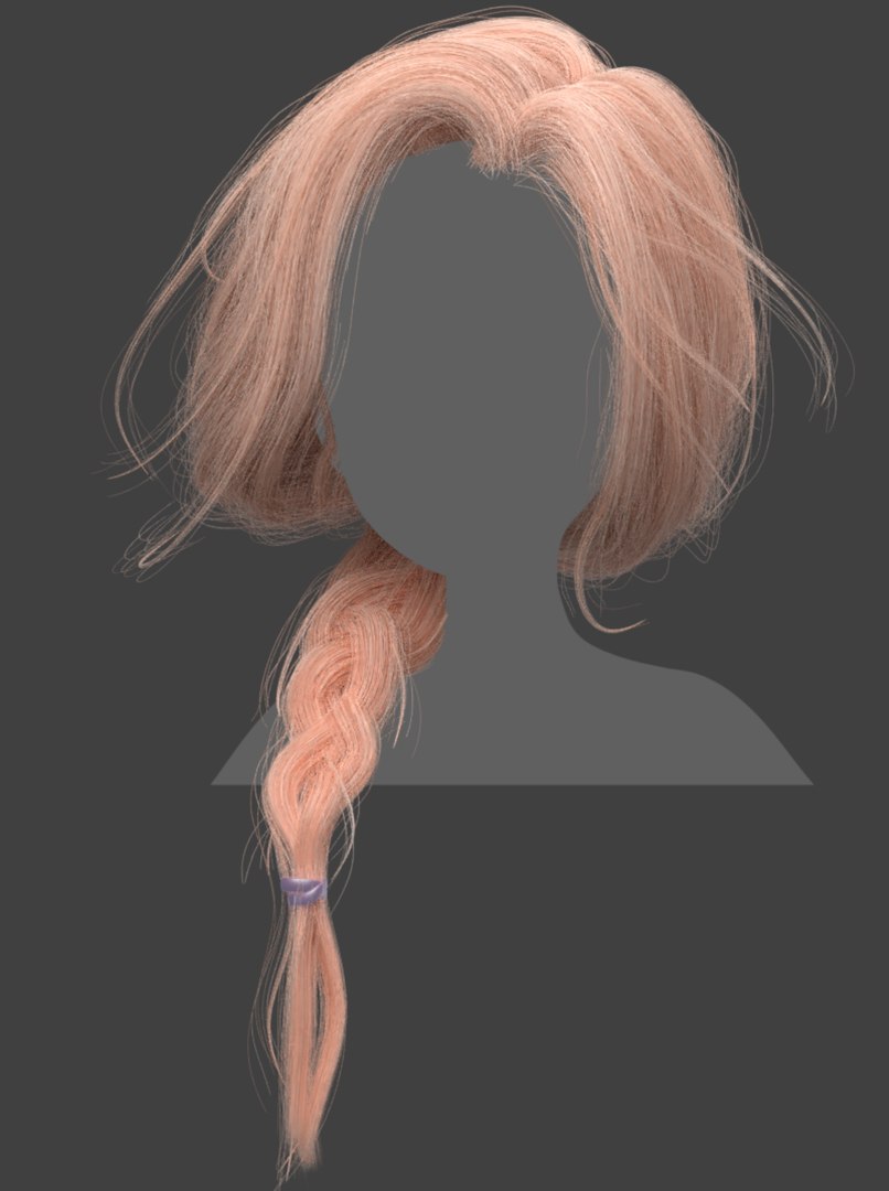 Loose Braid-blender Particles System Hairstyle 3D - TurboSquid 2084187