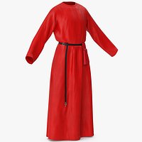 Robe with a Pouch Red