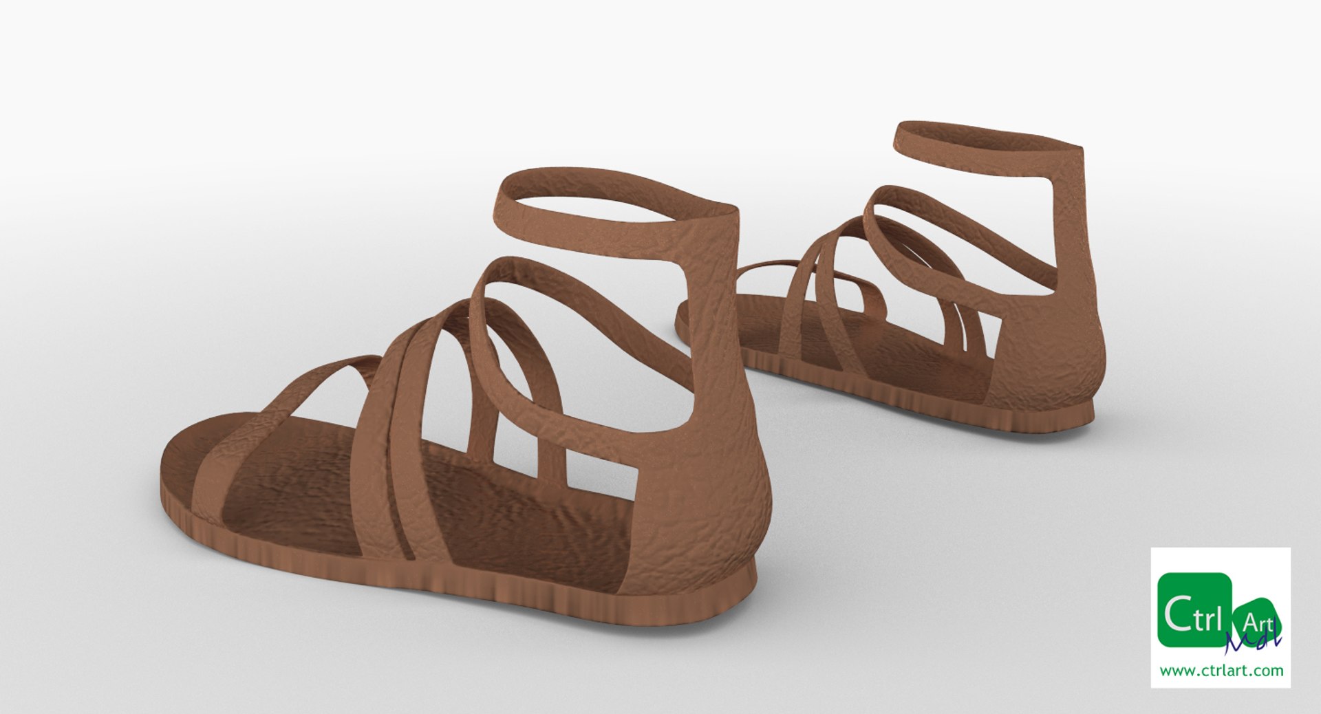 roman women sandals 3d model