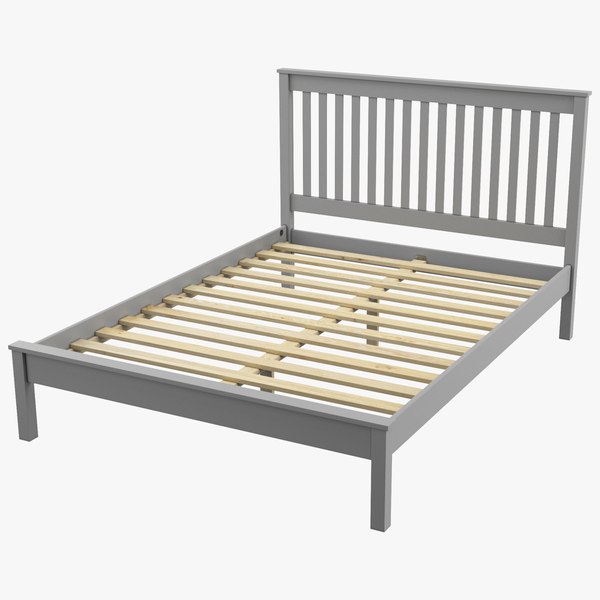 Double Bed Frame 3d Model Turbosquid, How Much Does A Double Bed Frame Cost