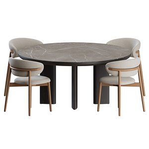 Oleandro Chair Wood Sandy Table by Calligaris 3D