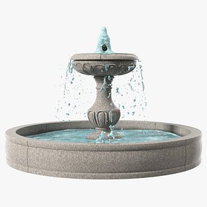 3D model Classic Stone Garden Fountain
