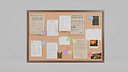 Customizable Wooden Wall Cork Board - Rectangular Office Pin Notice Board