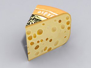 piece cheese 3d model