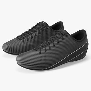 Low-Profile Racing Footwear Black with White Accent 3D model
