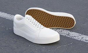 Vans Old Skool white 3D