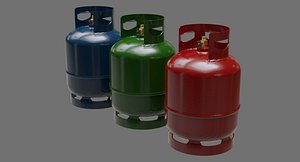 3D gas cylinder contains 1a