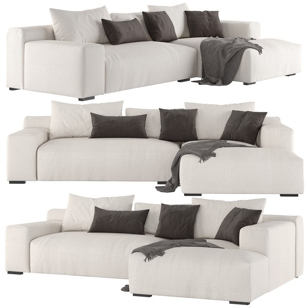 Imola Sectional Sofa by Acanva 3D 모델 - TurboSquid 1994522