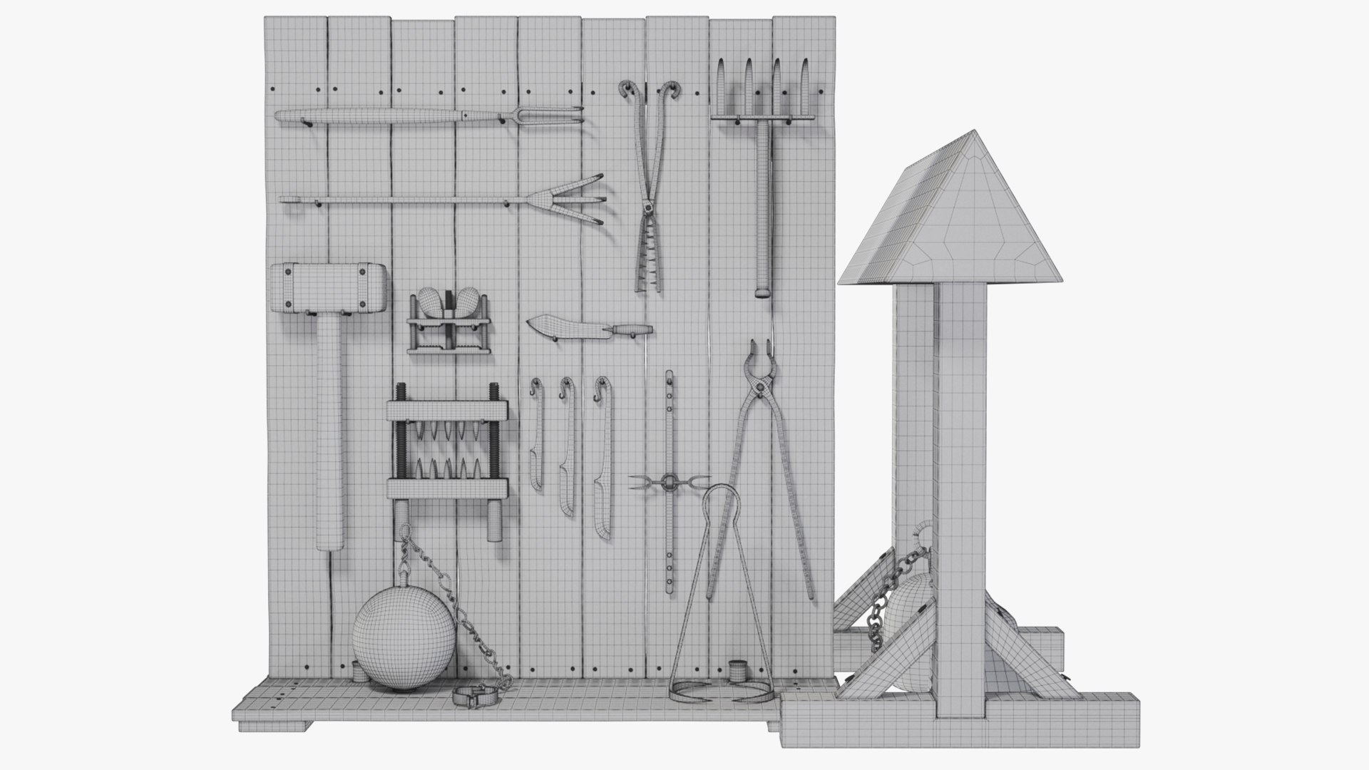 Medieval torture devices 3D model https://p.turbosquid.com/ts-thumb/fe/78dmvL/Sv/medieval_torture_devices_wire_render1/jpg/1719313938/1920x1080/fit_q87/24e7387a3dead7e61338dbcdf8f7299488512e20/medieval_torture_devices_wire_render1.jpg