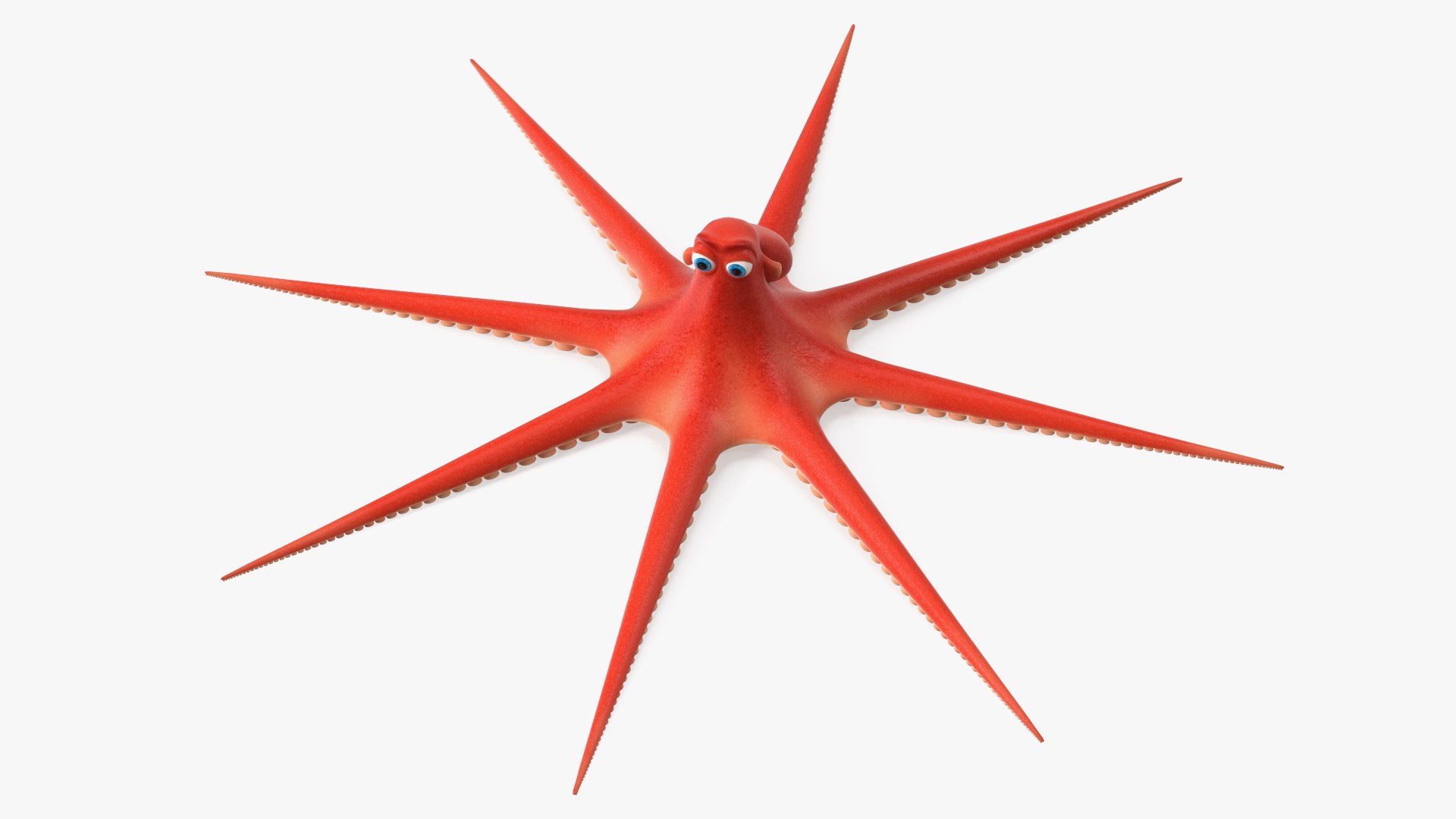 Octopus Cartoon Character Rigged model - TurboSquid 1971828