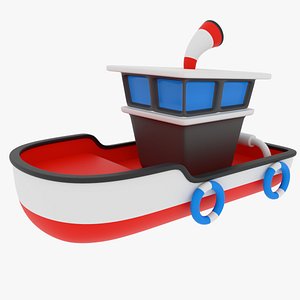 3D Cartoon Boat model