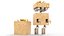 Regalo Presente Robot Rigged Low-poly