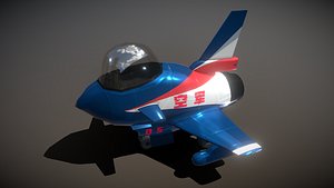 Cartoon Airplane J-10