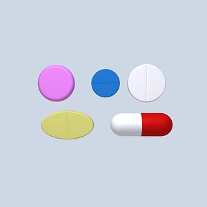pill medicine drug 3D model