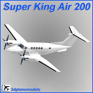 Beechcraft Super King Air B200 Generic white