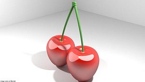 3D cherry fruit mediterranean model