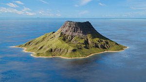 3D Island Volcano 3