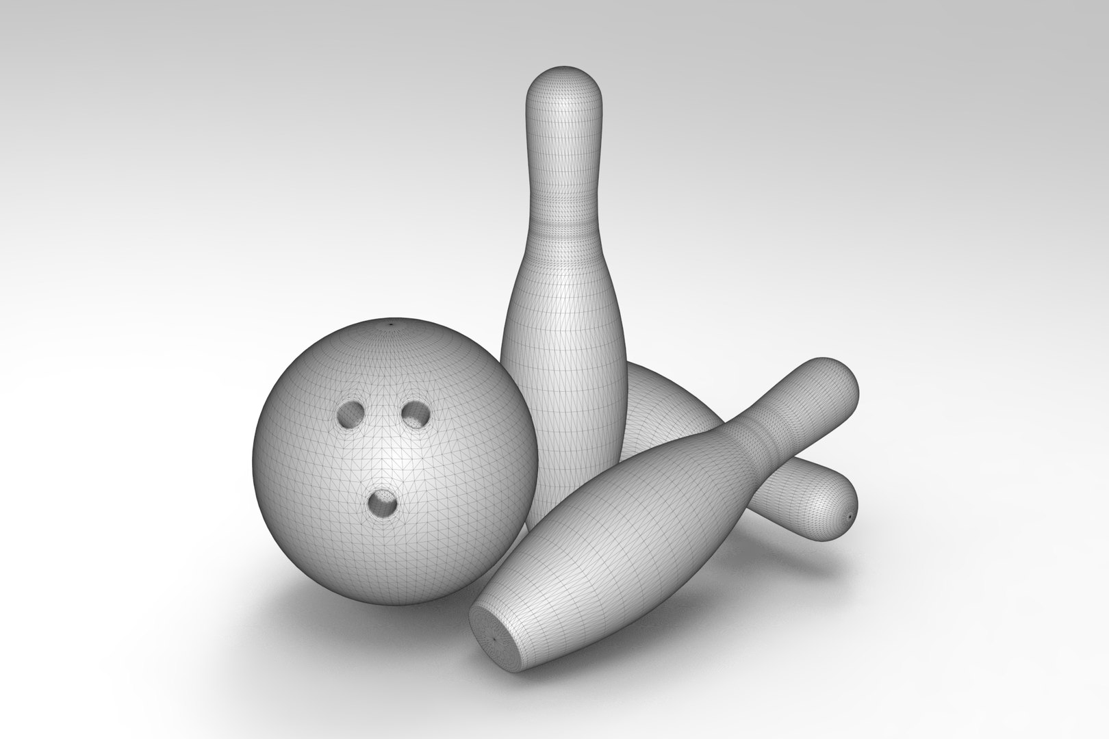 Bowling Set 3D Model - TurboSquid 1910756