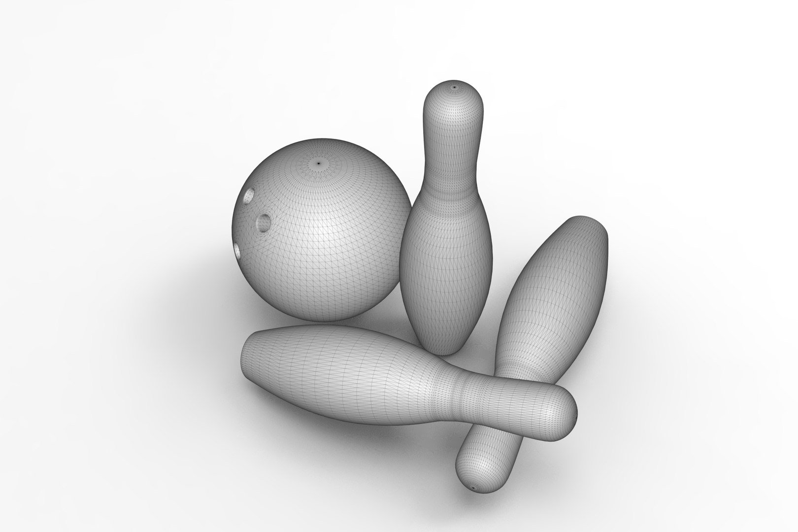 Bowling Set 3D Model - TurboSquid 1910756