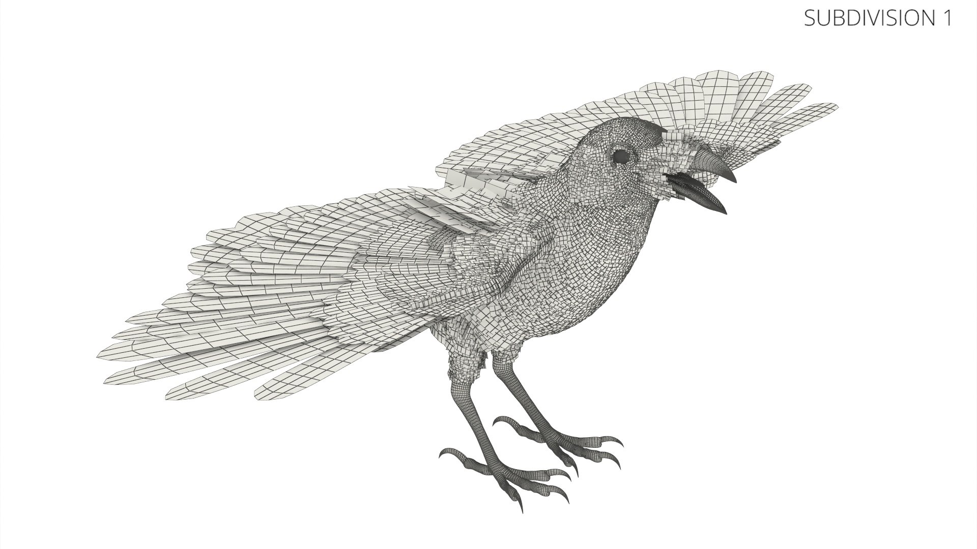 Crow Wild Bird Species Black 3D model https://p.turbosquid.com/ts-thumb/fe/Zq8cT7/zb/crow_wild_bird_species_black_013/jpg/1765401709/1920x1080/fit_q87/e509b1a67a76426683a4a6ac55cd8f1ee917b9ed/crow_wild_bird_species_black_013.jpg