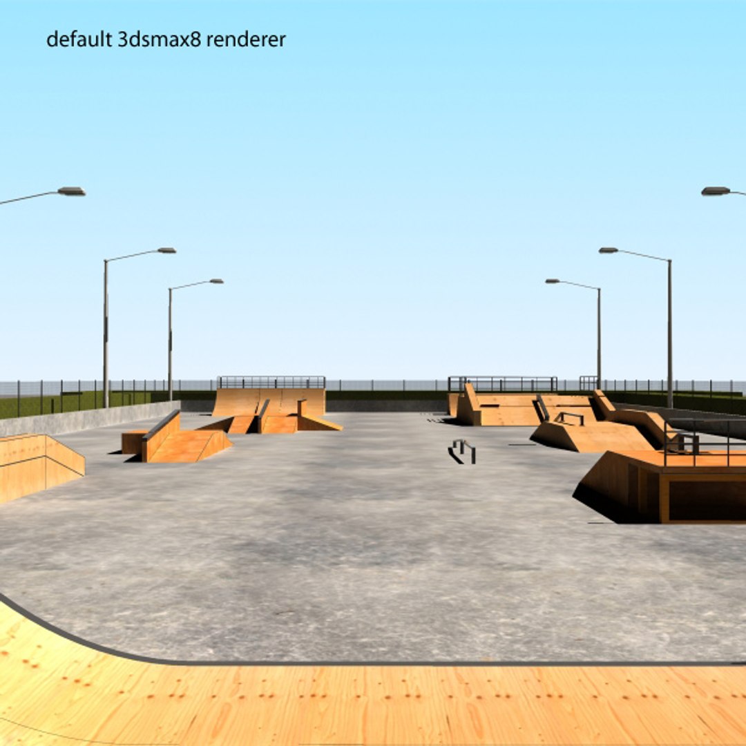 3ds Max Skatepark Outdoor Scene