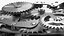 3D cog gears mechanism silver model