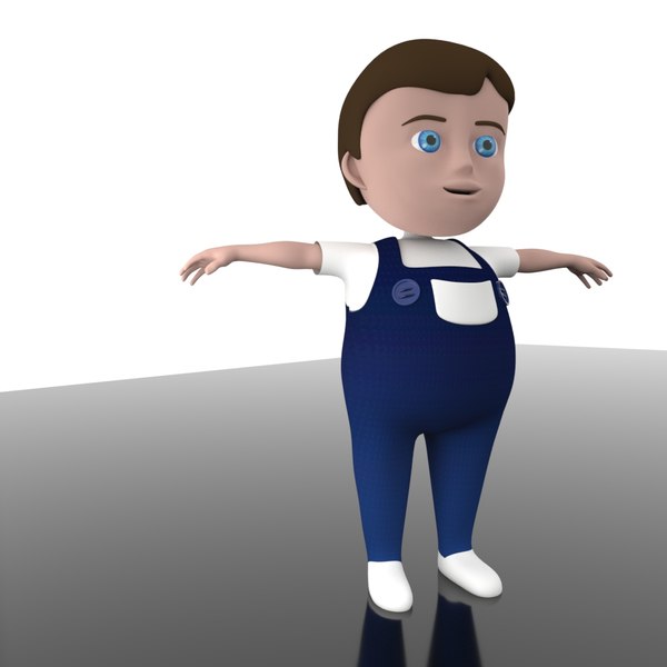 3D Boy low poly 3D model