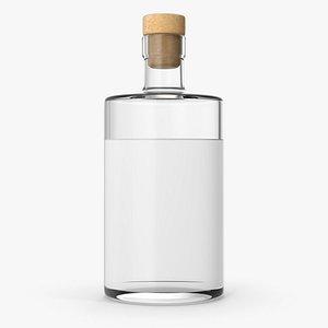 Glass Bottle With Cork 3D model
