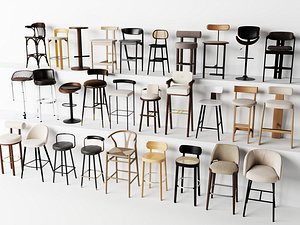 Modern bar stools and dining chairs
