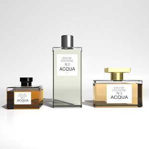 3D model perfume cologne bottles