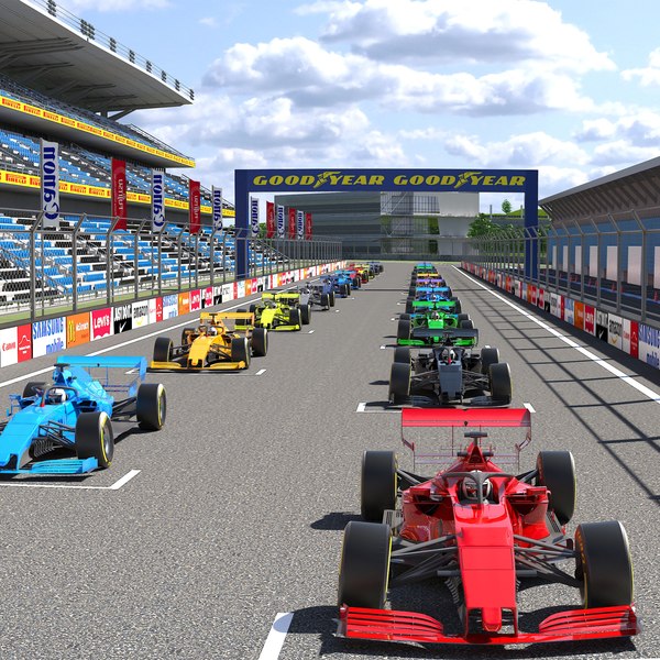 f1 race track 3D model