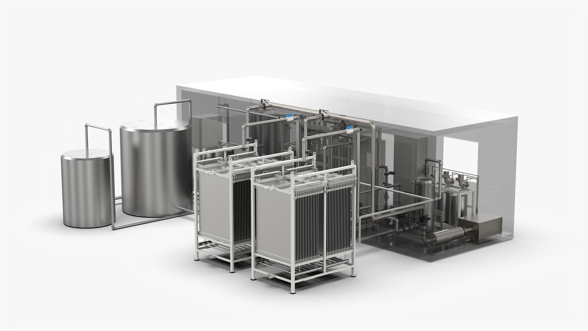 3D MBR Sewage Integrated Treatment System - TurboSquid 2009475