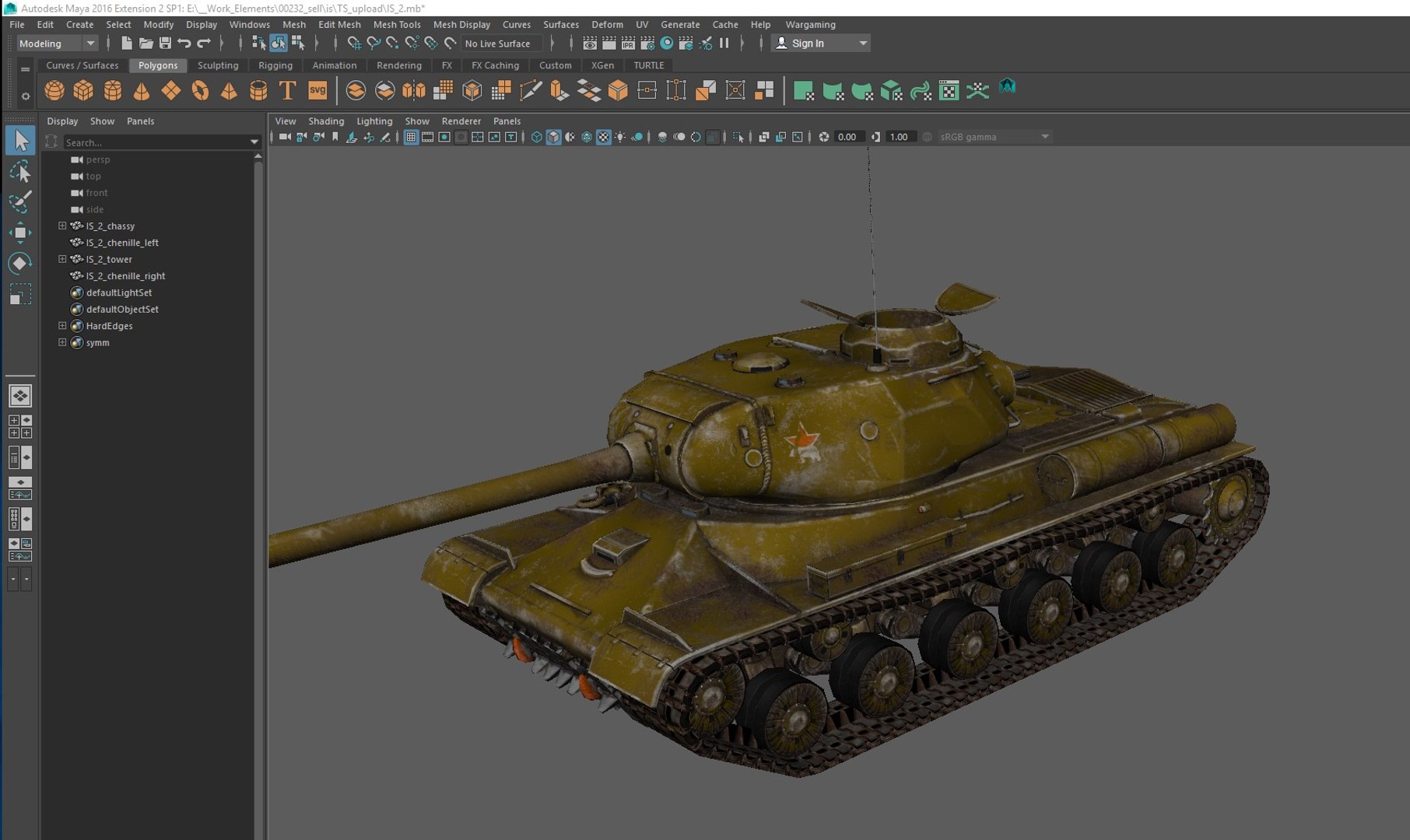 Low-poly Soviet Tank Is-2 3D Model - TurboSquid 1399867