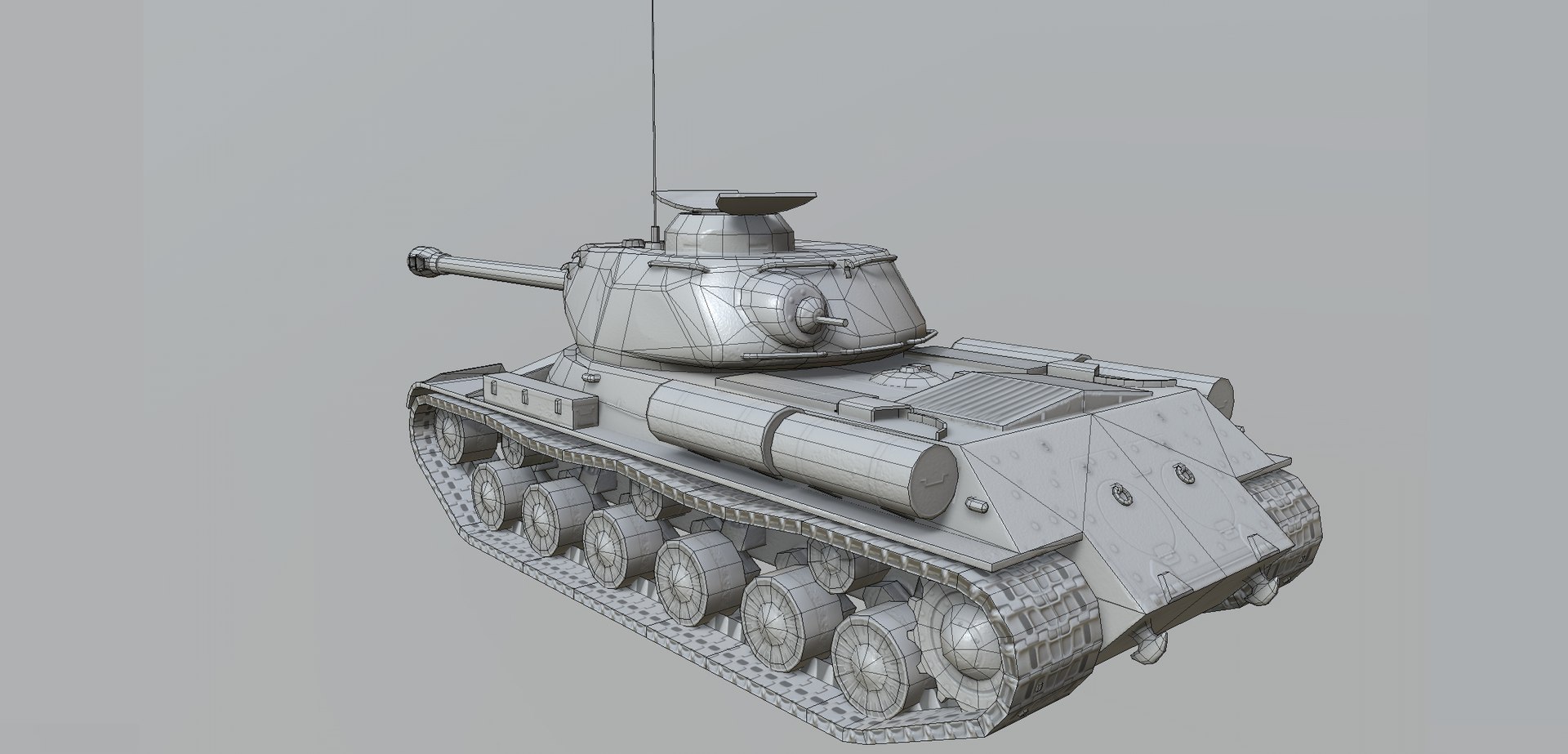 Low-poly Soviet Tank Is-2 3D Model - TurboSquid 1399867