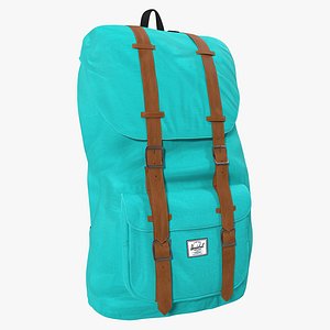 backpack 8 turquoise modeled 3d model