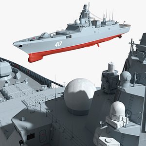 Advanced Naval Frigate Project 22350 3D model