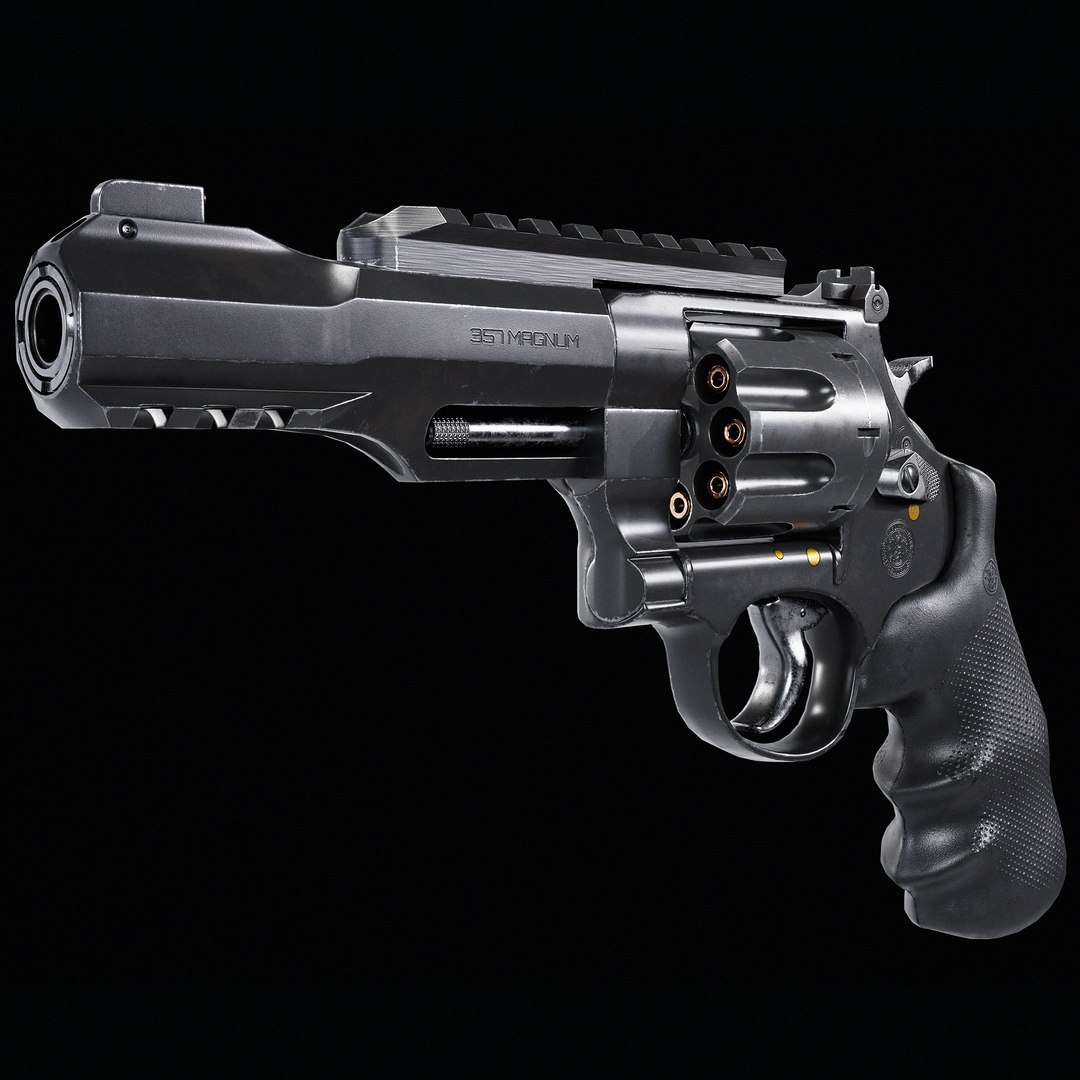 리볼버 스미스 앤 웨슨 매그넘 357 3D 모델 - TurboSquid 2280500