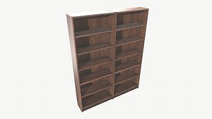 wooden bookshelf pbr ready 3D model