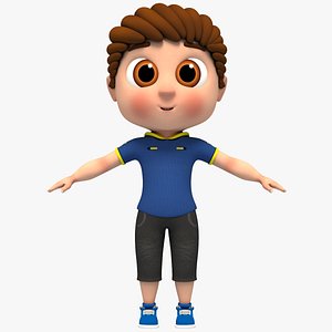 Cartoon Boy rigged model