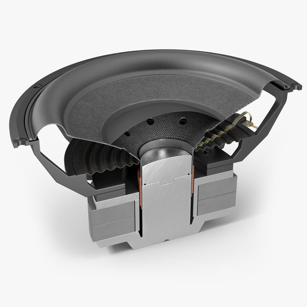 Peerless Subwoofer Cross Section 3D model