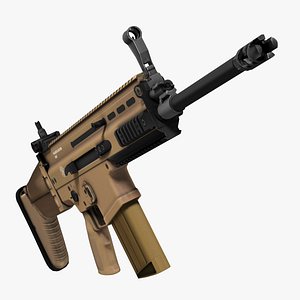 Rifle FN SCAR-H -Long Low Poly
