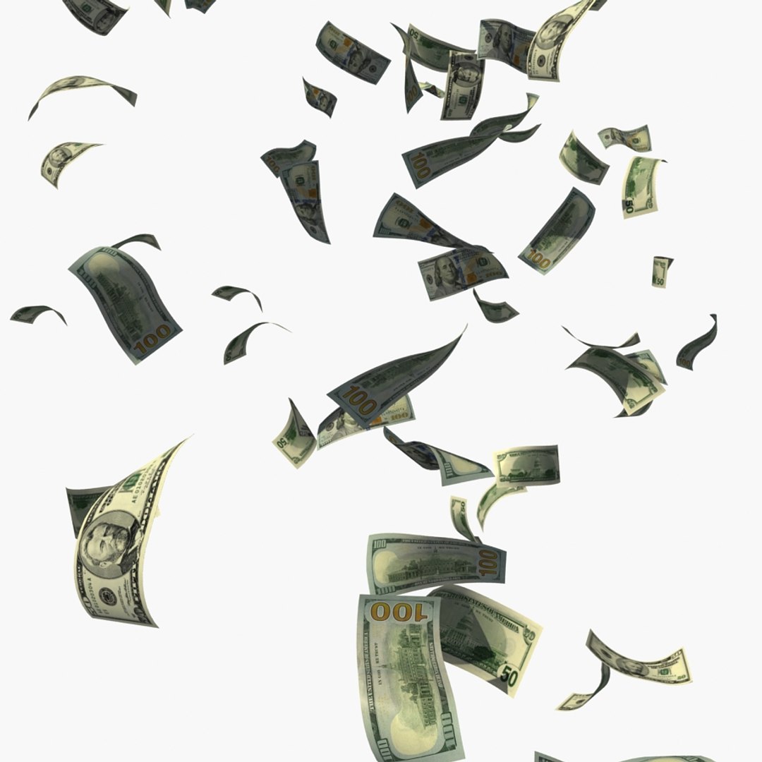 3D Rain Dollars Money Model - TurboSquid 1499030