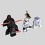 3d darth minifigure star wars model