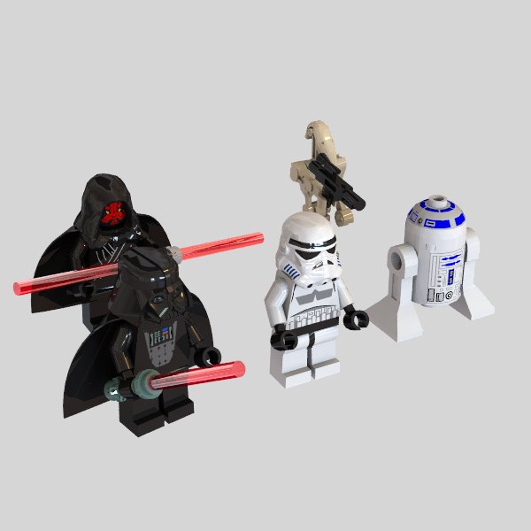 Lego Star Wars Minifigures Collection Set 5 3D model TurboSquid 1736263