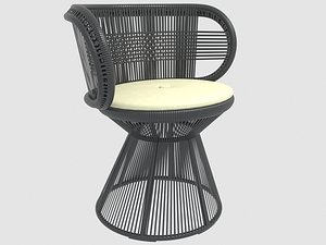 3D cirql armchair central leg